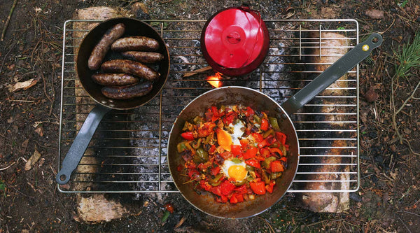 Shakshouka & Venison sausages in the woods