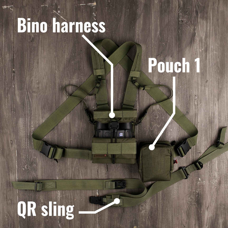 Bino harness bundle 4b (black sling)